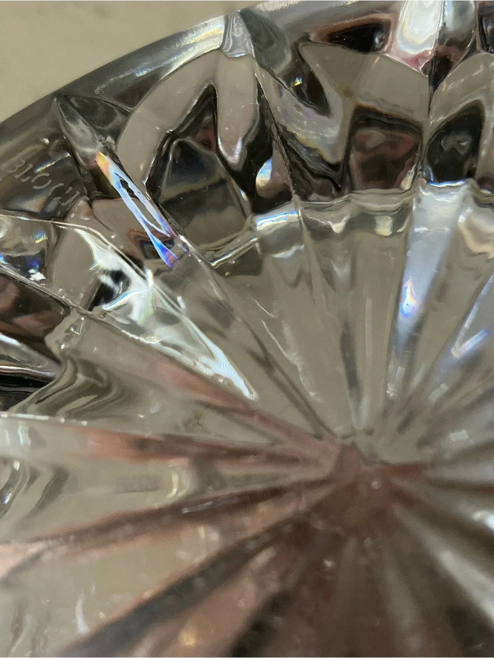 Vintage full lead crystal decanter with stopper BLOCk 16” hand cut crystal